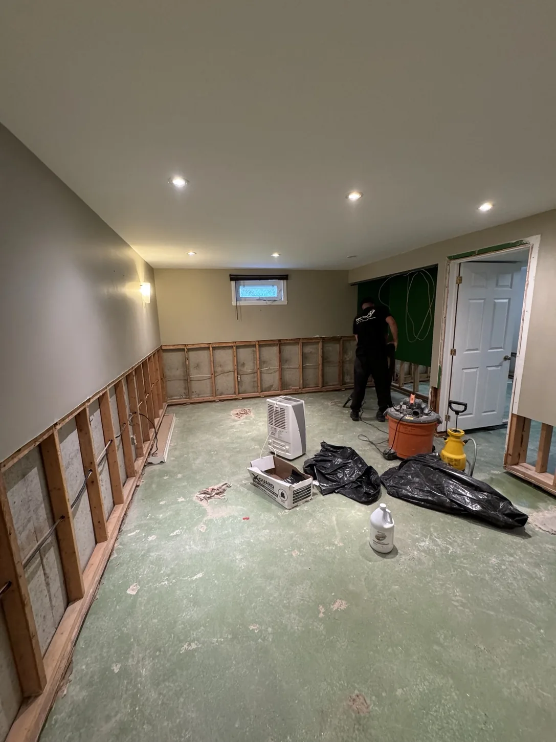 Large basement stripped back for restoration work