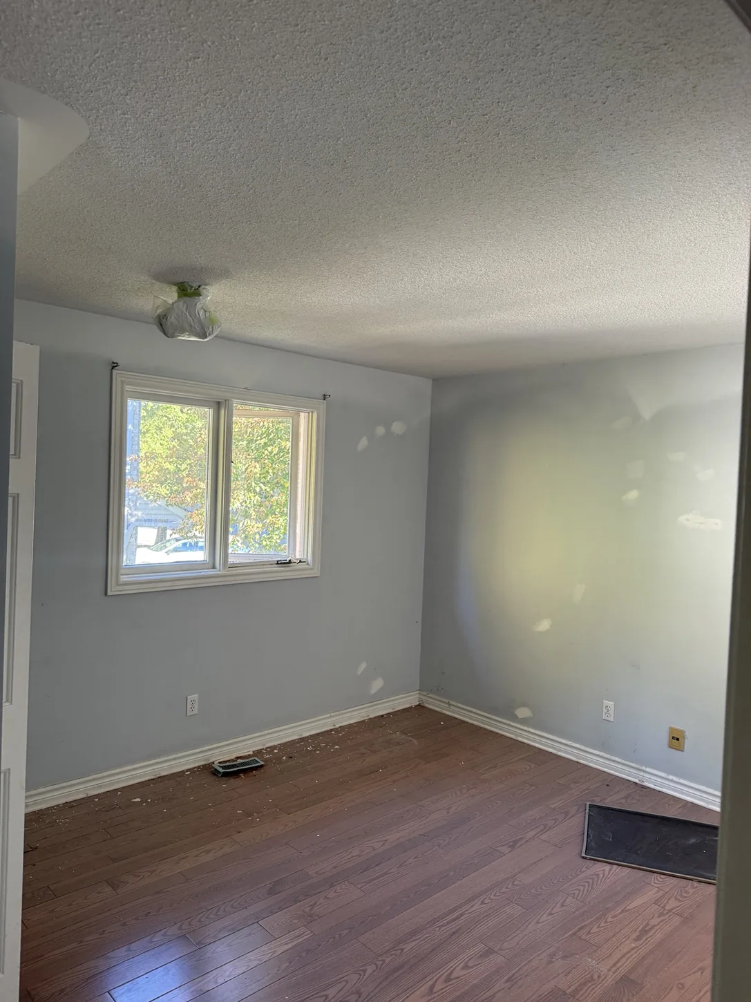 Wall with patches and preparation before paint
